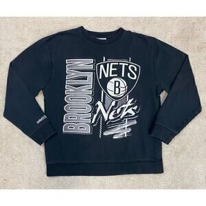 Mitchell & Ness Brooklyn Nets Crewneck Sweatshirt Size L
